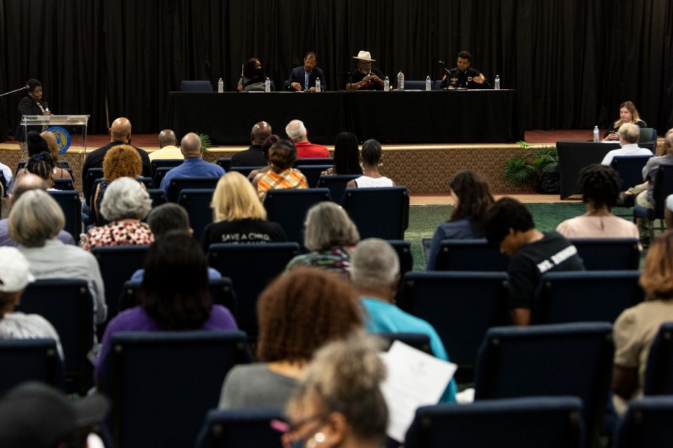 <strong>Community members gathered during a Raleigh Community Meeting at Breath of Life Christian Center on Monday, Aug 22. During the meeting, the Raleigh Community Action Plan was also introduced.</strong> (Brad Vest/Special to The Daily Memphian)