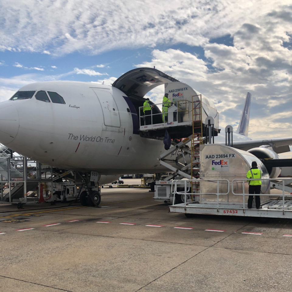 <strong>FedEx Express moves shipments of Pfizer&rsquo;s COVID-19 vaccine. While the logistics giant is working toward retiring some of its older planes, it appears interested in keeping its fleet growing at the same time.</strong> (Courtesy FedEx/The Daily Memphian file)