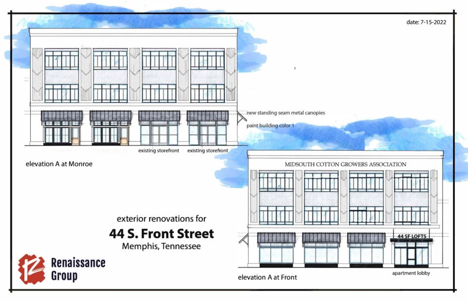 <strong>Renderings depict the proposed exterior renovations for 44 S. Front St.</strong> (Submitted)