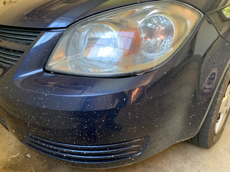 <strong>Daily Memphian digital producer Andrew Smith&rsquo;s car after driving through the I-55 Alfredo sauce spill.</strong> (Andrew Smith/Daily Memphian)