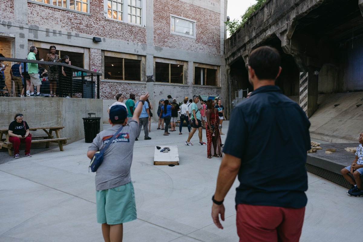 <strong>Choose901's event in The Ravine in the Edge District is packed with hundreds of people, multiple food trucks, activites and merch stands on 901 Day.</strong> (Lucy Garrett/Special to The Daily Memphian)