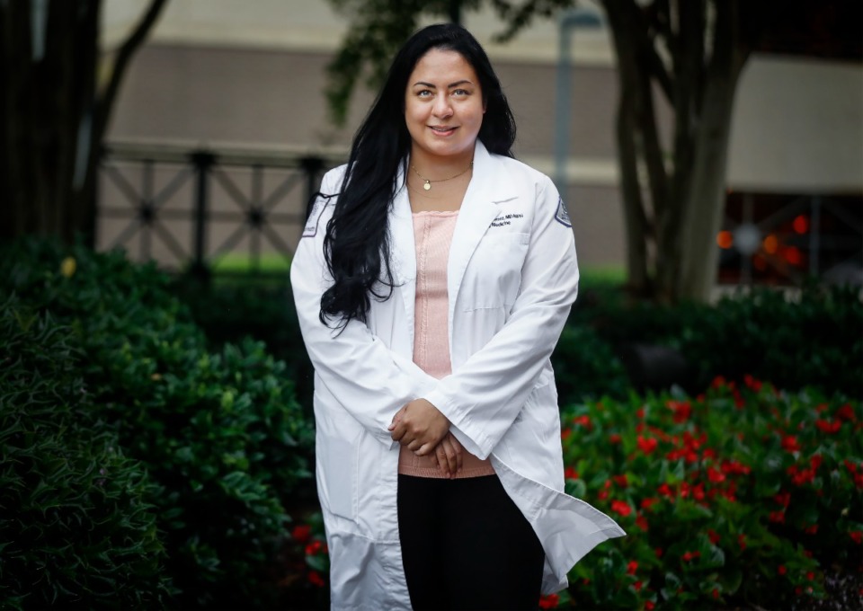 <strong>Dr. Samantha Gutierrez, a resident at Baptist Hospital, is one of seven St. George&rsquo;s University graduates in the first year of their medical residencies in hospitals across Memphis.</strong> (Mark Weber/The Daily Memphian)