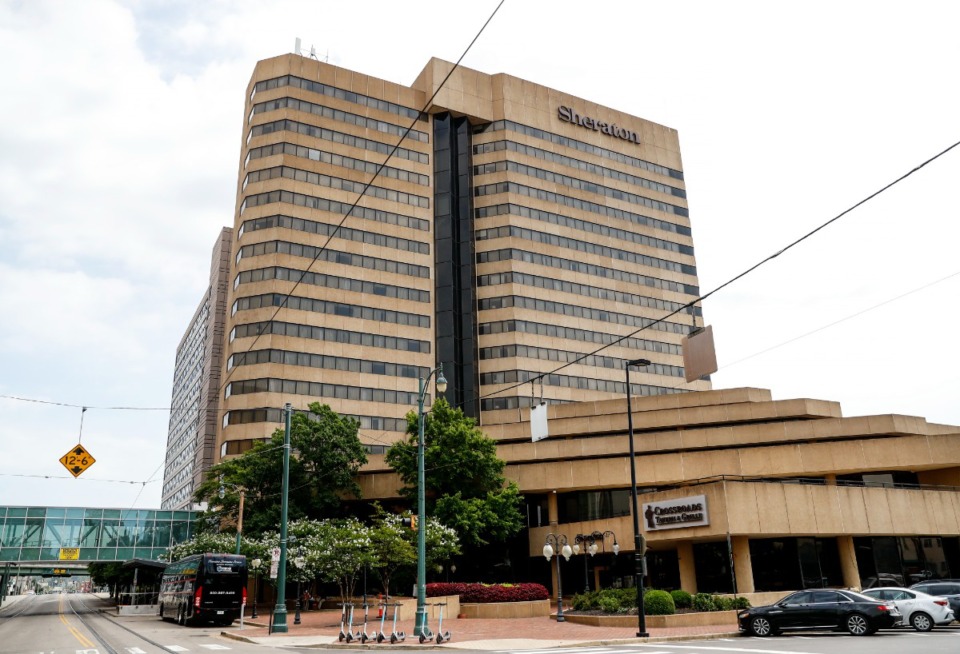 <strong>The Downtown Memphis Sheraton Hotel could receive a 30-year PILOT and Tourism Development Zone incentives for a $226 million renovation.</strong> (Mark Weber/Daily Memphian file)