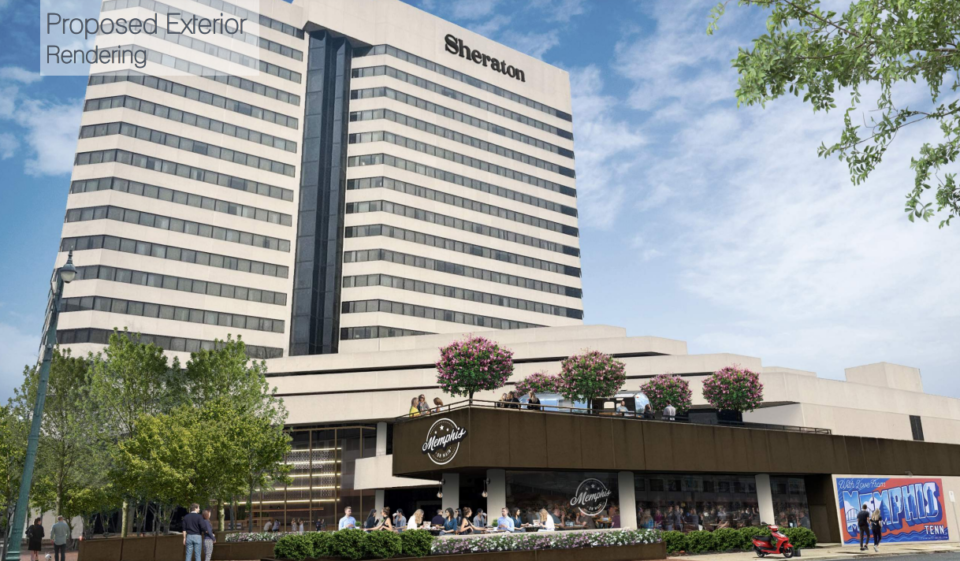 <strong>A rendering of what the renovated Sheraton Memphis would look like.</strong> (Credit: DW Design Strategy)