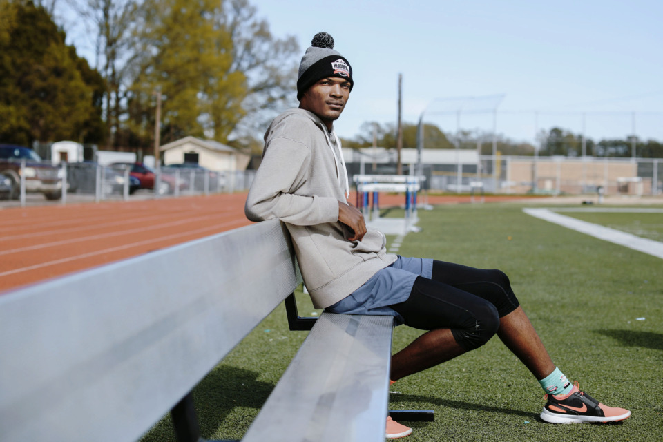 <strong>Emmanuel Bynum, a runner on Whitehaven High School's track team, is arguably one of the fastest sprinters in the state of Tennessee. Bynum made school history at last year's Spring Fling event when he won the Division I small championship, running the 200-meter in 21.44 seconds.</strong> (Houston Cofield/Daily Memphian)