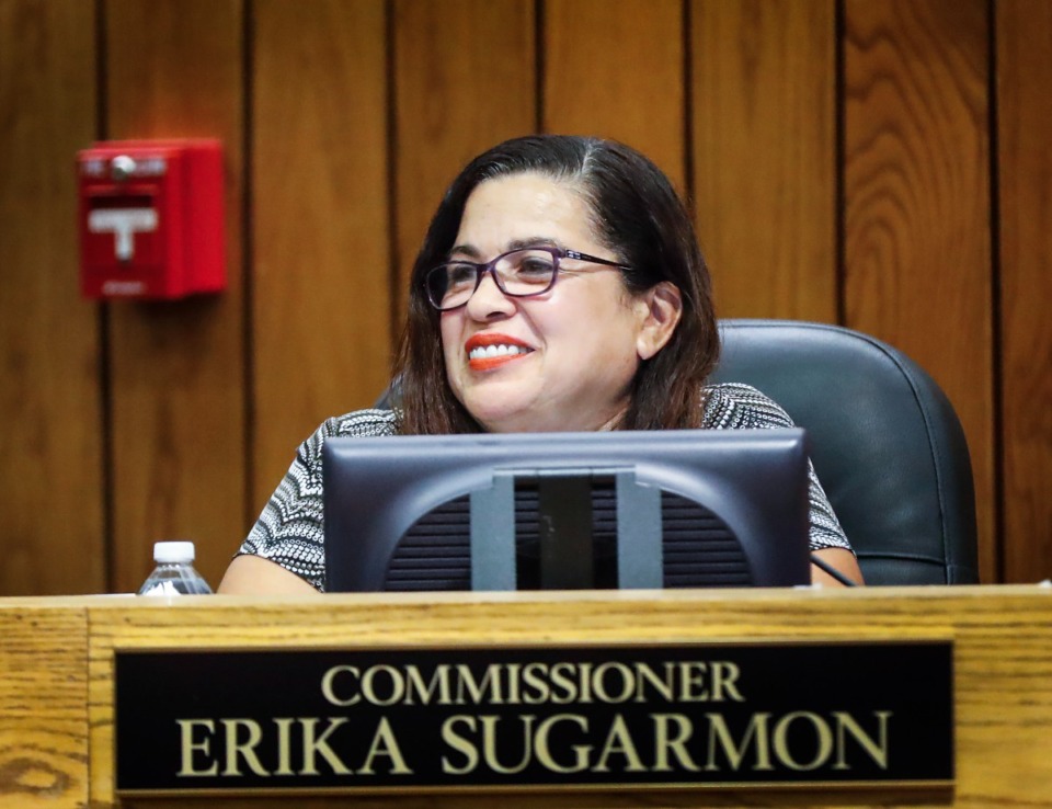 <strong>Shelby County Commissioner Erika Sugarmon attends the Monday, Sept. 12, 2022, meeting.</strong> (Mark Weber/The Daily Memphian)