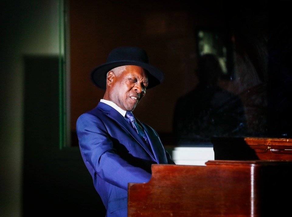 <strong>Booker T. Jones, 77, leads a rhythm section of Memphis triplets two generations younger through a quartet of Booker T. &amp; the MGs classics on Sept. 14, 2022.</strong> (Mark Weber/The Daily Memphian)