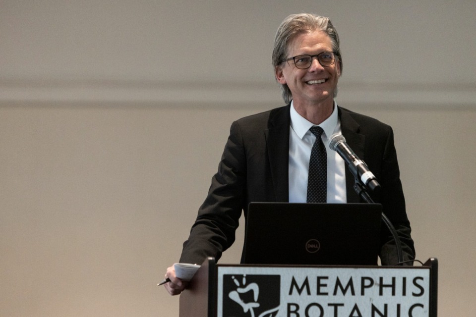 <strong>Eric Barnes, CEO of The Daily Memphian, speaks during the Daily Memphian&rsquo;s Women and Business seminar hosted at the Memphis Botanic Garden on March 3, 2022.</strong> (Brad Vest/Specialt to The Daily Memphian)