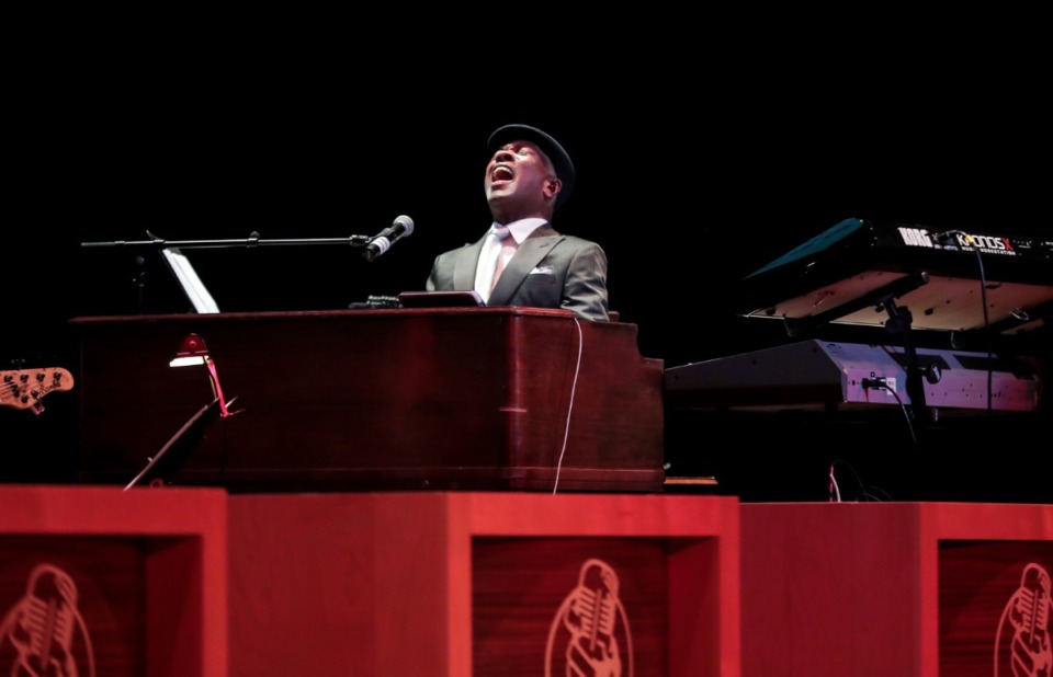 <strong>Booker T. Jones performs at the Cannon Center for the Performing Arts Thursday during his own induction ceremony into the Memphis Music Hall of Fame.&nbsp;&ldquo;We are at this moment a special place on the Earth I believe, especially for music,&rdquo; Jones said.</strong>&nbsp;(Patrick Lantrip/Daily Memphian)