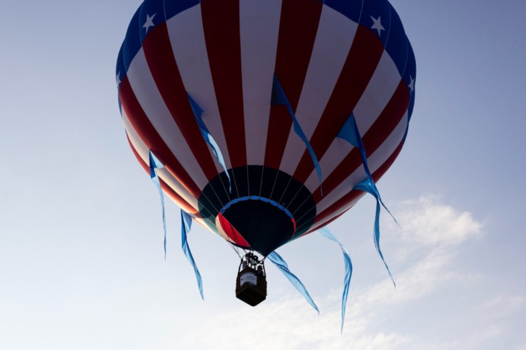<strong>Balloons soar over the Collierville Balloon Festival Saturday, Sept. 17, 2022.</strong> (Brad Vest/Special to The Daily Memphian)