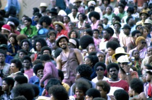 <strong>The Wattstax festival crowd seen in 1972.</strong> (Courtesy Stax Museum)