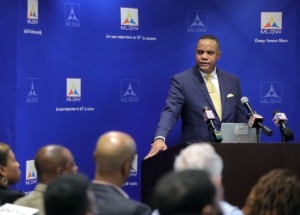 <strong>MLGW president and CEO J.T. Young delivers a State of MLGW address at the utility's Downtown Memphis headquarters Feb., 19, 2020.</strong> (Patrick Lantrip/Daily Memphian file)