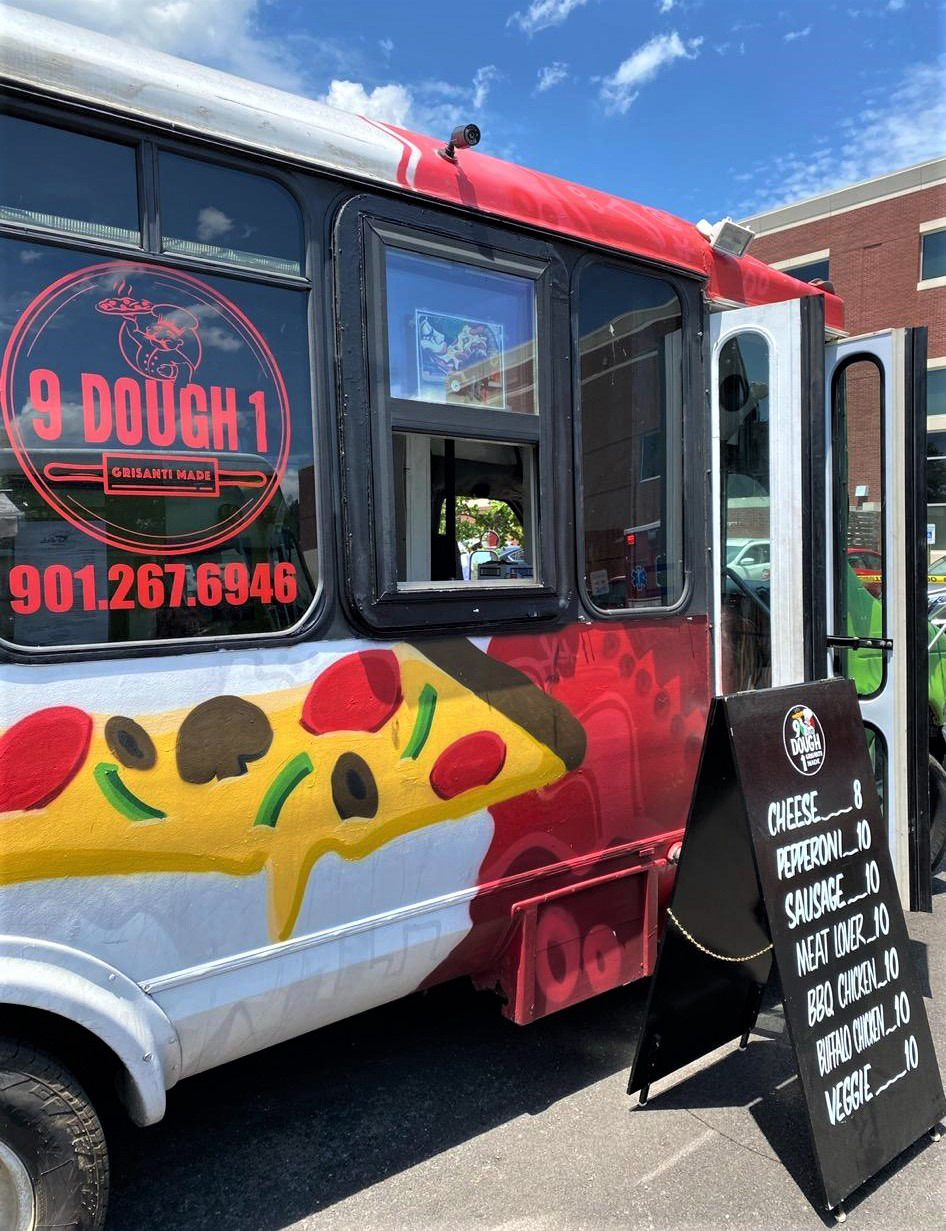 <strong>9DOUGH1, operated by Alex Grisanti and his team, has been feeding people pizza curbside at weekly Hernando events on the courthouse square.</strong> (Toni Lepeska/The Daily Memphian)