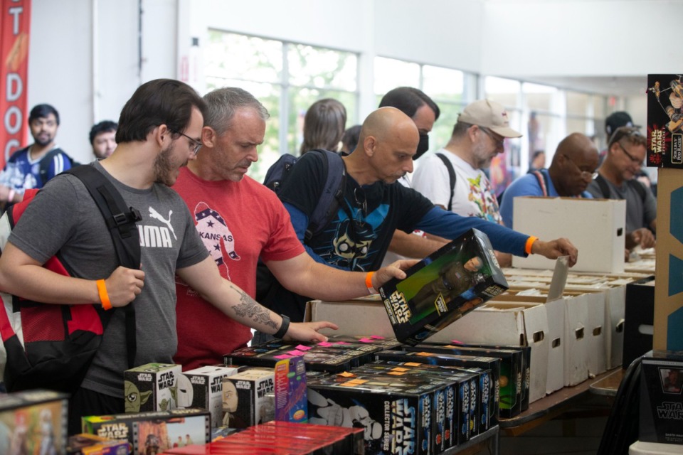 <strong>Collectors of memorabilia and comics fans browse during the Memphis Comic Expo at Agricenter International on Saturday Sept. 24, 2022.</strong> (Ziggy Mack/Special to The Daily Memphian)