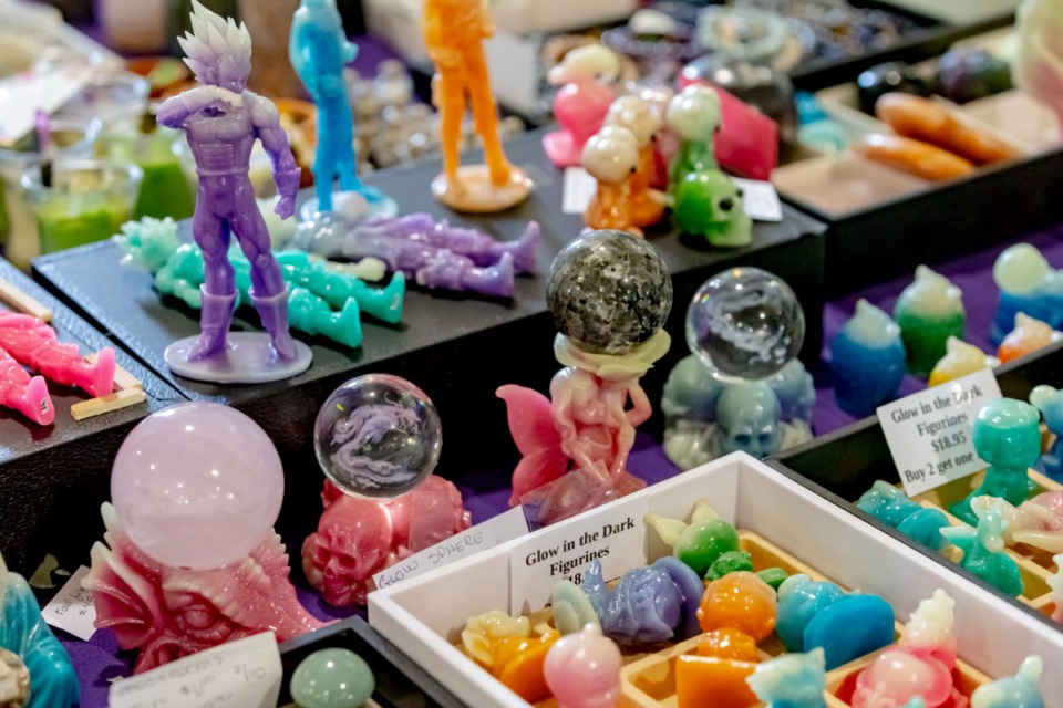 <strong>Fantasy figures and other artistan items were sold at the Custom Creations booth during Memphis Comic Expo at Agricenter International on Saturday, Sept. 24, 2022.</strong> (Ziggy Mack/Special to The Daily Memphian)