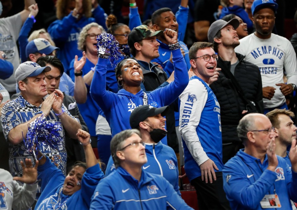 <strong>Tigers fans celebrate during action against Gonzaga on March 19. After nearly three years, fans can also cheer being out from under the IARP shadow.</strong>&nbsp; (Mark Weber/The Daily Memphian)