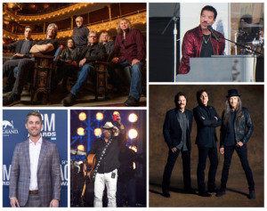 <strong>The 19th edition of Live at the Garden includes performances by Kansas (clockwise from top left), Lionel Richie, The Doobie Brothers, Toby Keith and Brett Young.</strong>