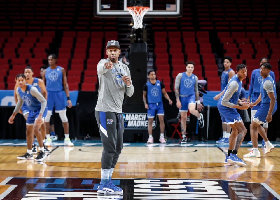<strong>Tigers head coach Penny Hardaway during practice day of NCAA second round on Wednesday, March 16, 2022 in Portland, Oregon.</strong> (Mark Weber/The Daily Memphian)