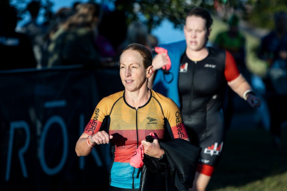 <strong>Participants finish the St. Jude 70.3 IRONMAN Memphis race with a 13.1-mile run throughout Shelby Farms on Saturday, Oct. 1, 2022.</strong> (Brad Vest/Special to The Daily Memphian)