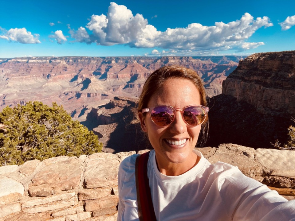 <strong>Candace Echols (at the Grand Canyon) says, &ldquo;In Memphis, we don&rsquo;t have deep canyons that steal the breath or sandstone walls that evoke heart palpitations. But there is a unique splendor here that is unlike&nbsp;any place I&rsquo;ve ever been.&rdquo;</strong> (Submitted photo)