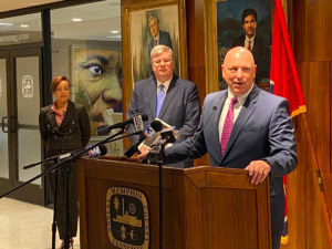 <strong>City chief operating officer Doug McGowen (right) is Memphis Mayor Jim Strickland&rsquo;s choice to be the next president and CEO of Memphis Light Gas and Water Division</strong>. (Bill Dries/The Daily Memphian)