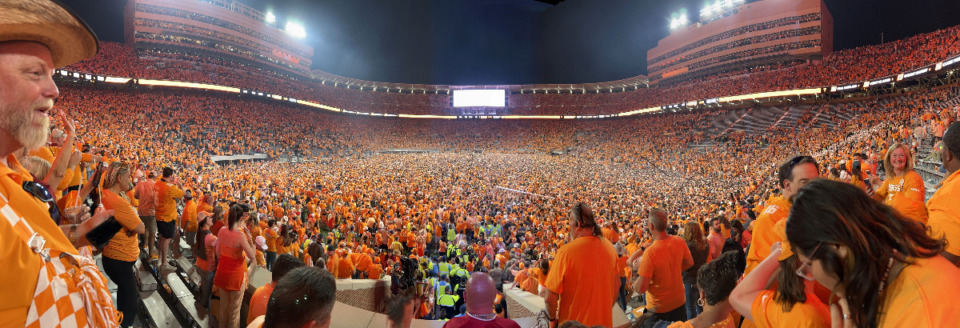 <strong>Neyland Stadium in Knoxville after the Tennessee Vols defeated Alabama for the first time since 2006.</strong> (Courtesy Catherine Davenport)