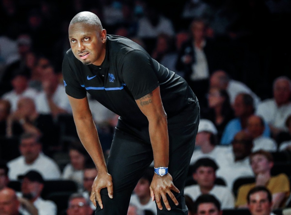 <strong>Memphis head coach Penny Hardaway on the sidelines during action against Vanderbilt during action</strong> (Mark Weber/The Daily Memphian)