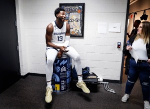 <strong>Memphis Grizzlies center Jaren Jackson Jr., (left) was upgraded to &ldquo;doubtful&rdquo; before Sunday&rsquo;s game. It looks probable that Jackson will make his season debut this week.</strong> (Mark Weber/The Daily Memphian file)