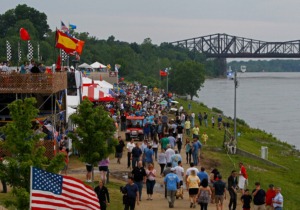 More than 250 barbecue teams from around the world are competing this weekend in the Memphis in May World Championship Barbecue Cooking Contest for over $110,000 in cash and prizes at Tom Lee Park. Photo by Lance Murphey