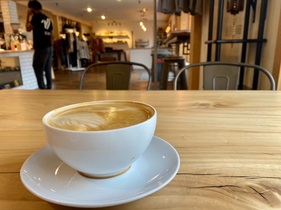 <strong>A latte at Society Skatepark and Coffee, a&nbsp;coffee house that shares space with a skate shop near Broad Avenue.</strong> (Chris Herrington/The Daily Memphian)