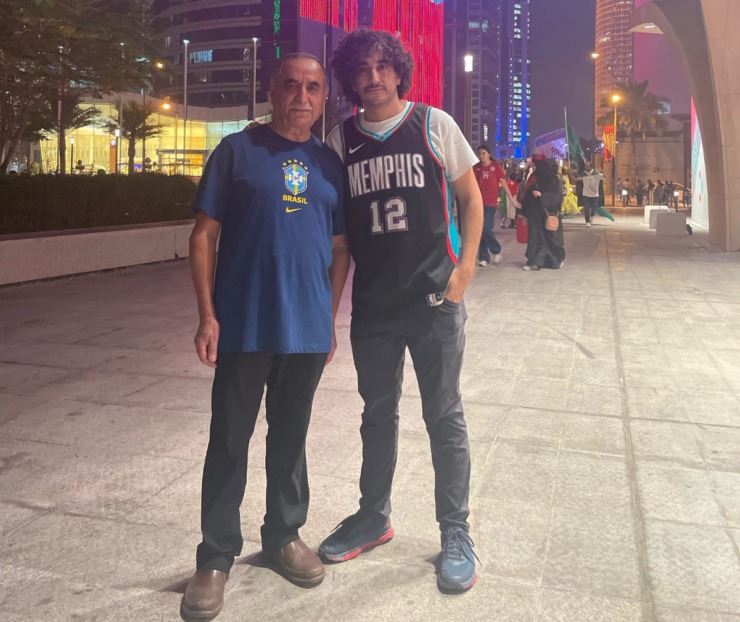Mohammad Assaf (left) and Fadi Assaf.&nbsp;Fadi, who grew up in Memphis and attended Memphis University School, has since moved to Seattle to work as an attorney. But his hometown roots have not left him, particularly his love for the Memphis Grizzlies.&nbsp;(Couretsy&nbsp;Fadi Assaf)