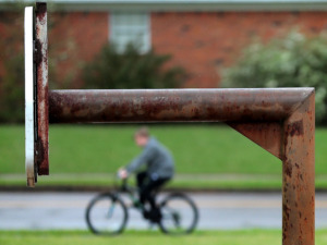 <strong>Basketball courts at Farmington Park in Germantown are being dismantled due to complaints by residents about 'adult behavior' in what neighbors want to be a family friendly environment.</strong> (Jim Weber/Daily Memphian)