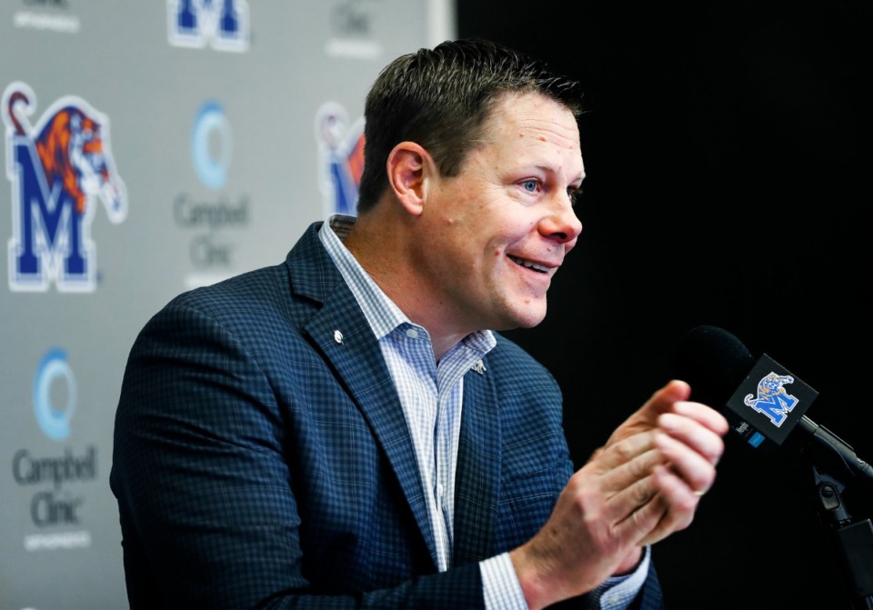 <strong>University of Memphis athletic director Laird Veatch (in a file photo) answered questions during a conversation with The Daily Memphian writers Geoff Calkins and Tim Buckley.</strong> (Mark Weber/The Daily Memphian)
