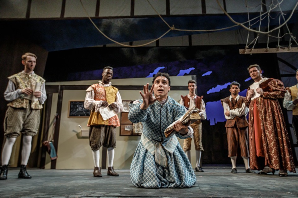 <strong>Playhouse on the Square intern Cristan Nieves performs in a 2022 production of musical comedy &lsquo;Something Rotten!&rdquo;</strong> (Courtesy Playhouse on the Square)