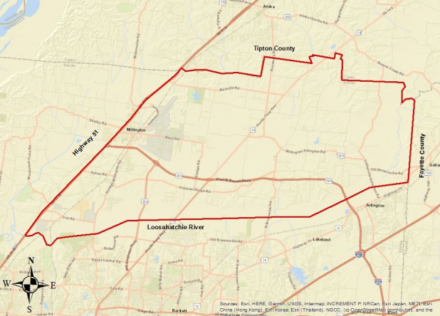 <strong>Customers near Millington are also under the area&rsquo;s boil water notice.</strong> (Courtesy MLGW)