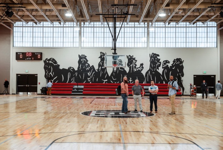 <strong>Gymnasium in Houston Middle School&rsquo;s new addition on Monday, Jan. 2, 2023.</strong> (Mark Weber/The Daily Memphian)