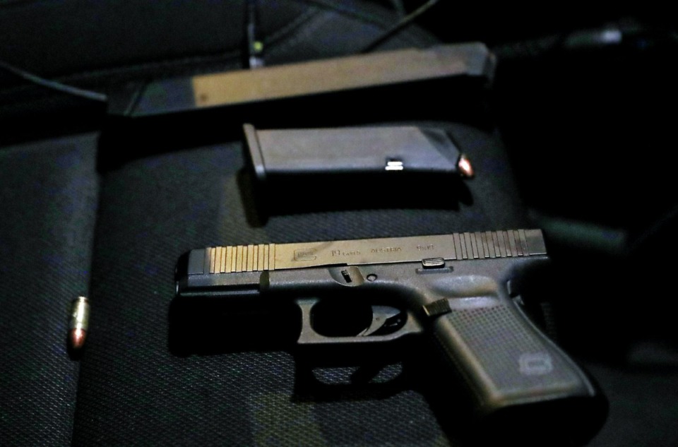 <strong>&nbsp;A gun was confiscated from a former felon during a stop by Memphis Police Feb. 9, 2021.</strong> (Patrick Lantrip/Daily Memphian)