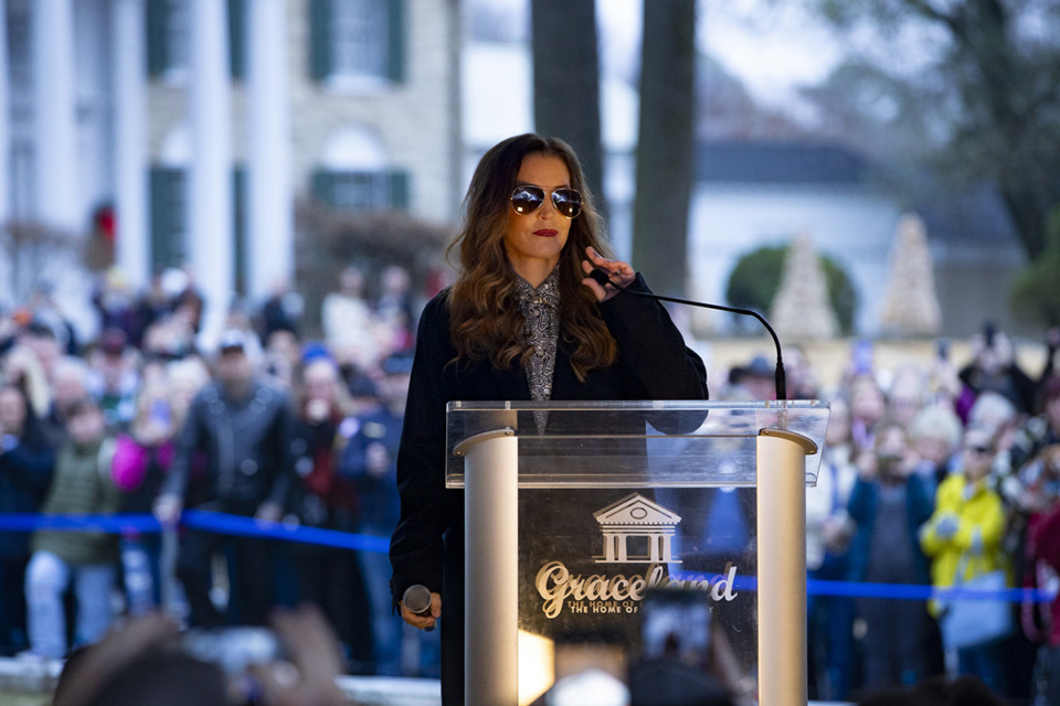 <strong>Lisa Marie Presley and fans celebrated the birthday of Elvis Presley at Graceland on Sunday, Jan. 8, 2023.</strong> (Ziggy Mack/Special to The Daily Memphian file)