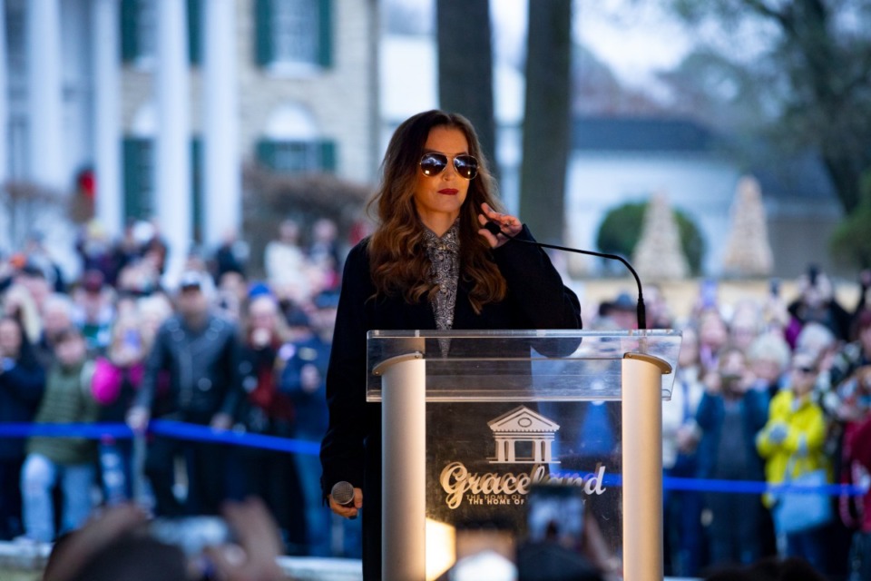 <strong>Lisa Marie Presley greeted fans Sunday, Jan. 8, 2023 at a Graceland celebration of her father&rsquo;s birthday.</strong> (Ziggy Mack/Special to The Daily Memphian)&nbsp;