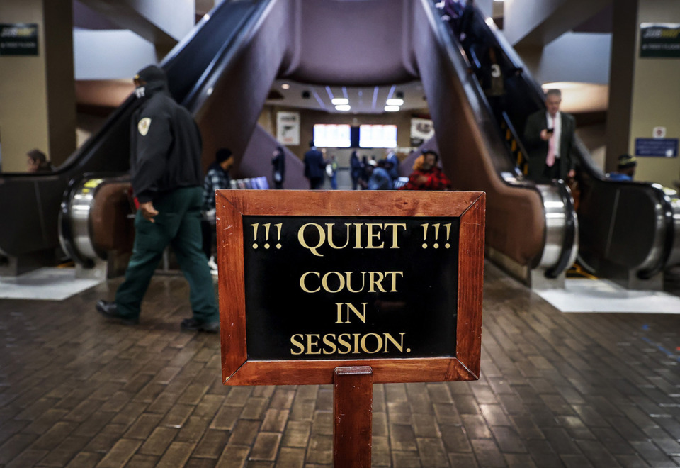 <strong>Court was in session at the Shelby County Criminal Justice Center on Friday, Jan. 13.&nbsp;Some people get stuck in jail, but other people commit crimes and are back on the streets the next day.</strong> (Mark Weber/The Daily Memphian)