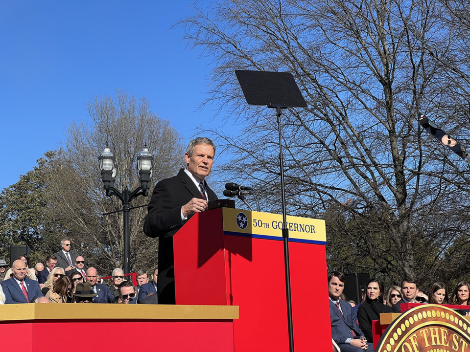 <strong>&ldquo;The halfway point of any endeavor is a good time to reflect, but it&rsquo;s an even better time to plan &mdash; to focus on the work still ahead,&rdquo; Gov. Bill Lee said at his second inauguration in Nashville.</strong> (Ian Round/The Daily Memphian)