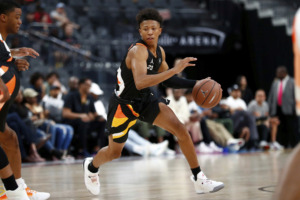 <strong>Boogie Ellis dribbles the ball during the 18th Annual Jordan Brand Classic boys basketball game on April 20, 2019 at T-Mobile Arena in Las Vegas.&nbsp;The five-star point guard from San Diego is requesting a release from his letter of intent to attend Duke and may go to Memphis instead.</strong> (Jeff Speer/Icon Sportswire via Associated Press)