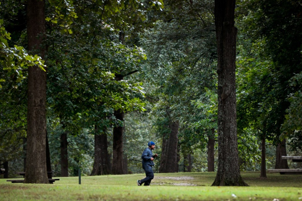 <strong>A person runs in Audubon Park last September. A city council proposal would change the park&rsquo;s name to Memphis Botanial Park.</strong>&nbsp;(Mark Weber/The Daily Memphian file)
