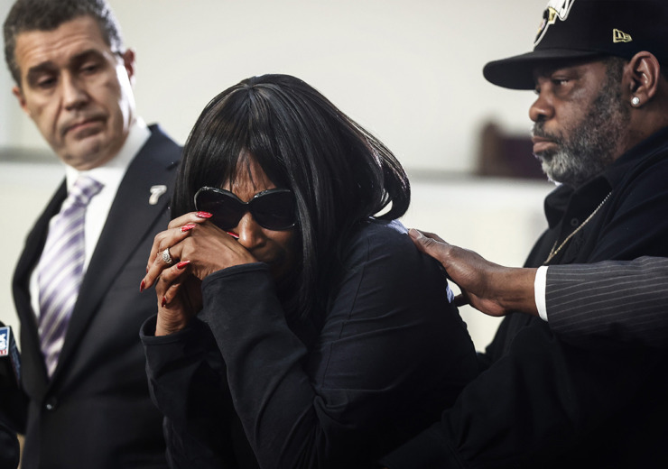 RowVaughn Wells, Tyre Nichols&rsquo; mother, attends a press conference on Monday, Jan. 23, after watching video of her son&rsquo;s encounter with Memphis Police during traffic stop that led to his death. (Mark Weber/The Daily Memphian)