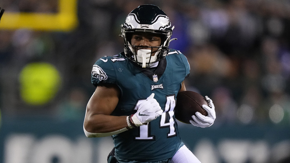 <strong>Philadelphia Eagles' Kenneth Gainwell in action during an NFL divisional round playoff football game, Saturday, Jan. 21, 2023, in Philadelphia.</strong> (Matt Rourke/AP Photo)