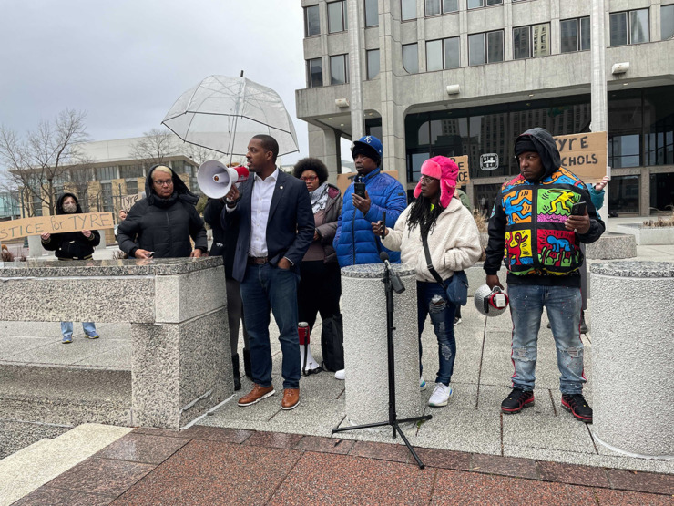 <strong>We&nbsp;don&rsquo;t&nbsp;stand&nbsp;for&nbsp;police&nbsp;brutality in Memphis,&rdquo; JB Smiley said at a protest Saturday, Jan. 28. &ldquo;&hellip;&nbsp;And we sure&nbsp;don&rsquo;t&nbsp;stand&nbsp;for beating someone&nbsp;down&nbsp;in&nbsp;the&nbsp;streets of Memphis, Tennessee.</strong> (Julia Baker/The Daily Memphian)