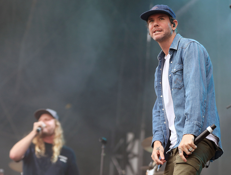 <strong>Jared "Dirty J" Watson (right) and Dustin "Duddy B" Bushnell of Dirty Heads perform at the Beale Street Music Festival on Friday, May 3, 2019.</strong> (Patrick Lantrip/Daily Memphian)