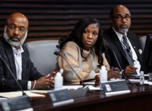 <strong>Memphis City Council member Michalyn Easter-Thomas (middle) said the council&rsquo;s mandate to crack down on reckless driving didn&rsquo;t mean means &ldquo;dragging an individual out of their car and beating them.&rdquo;&nbsp;</strong>(Mark Weber/The Daily Memphian file)