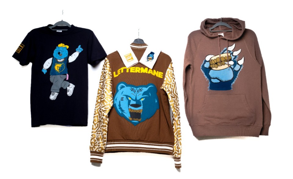 <strong>These are items from Memphis Grizzlies limited-edition Gold Collection. The merchandise was made in collaboration with local creative label Unapologetic.</strong> (Gabby Duffie)