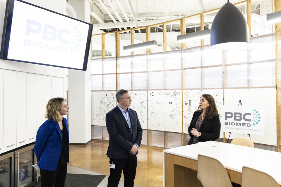 <strong>&ldquo;Medical innovation is a key and strategic part of this ecosystem,&rdquo; said Jessica Taveau, president and CEO, Epicenter Memphis. (right), during a press conference Friday, Feb. 10.</strong> (Brad Vest/Special to The Daily Memphian)